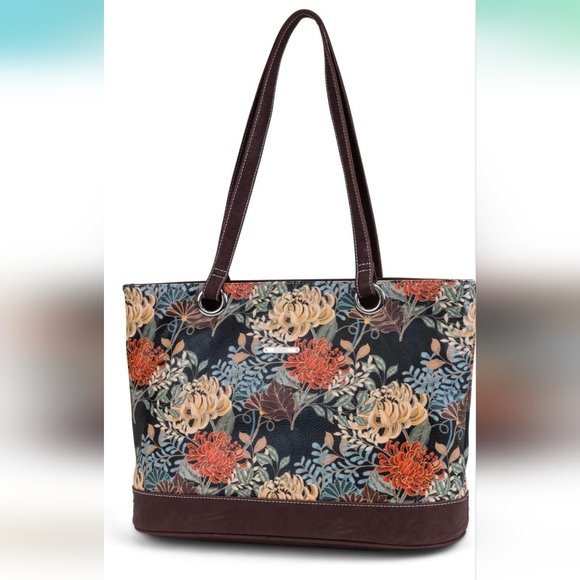 😺KOLTOV Abby Tote in Black & Saddle New Bag - Picture 4 of 15